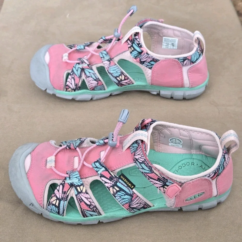 KEEN Seacamp II CNX Sandals Y4  EU36 Pink Multi Water Shoes Outdoor Hiking Beach